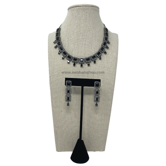 Black AD Necklace set